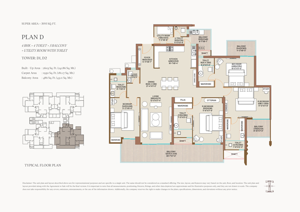 4 BHK | 3195 Sq. ft.