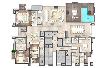 Duplex Lower Level Plan